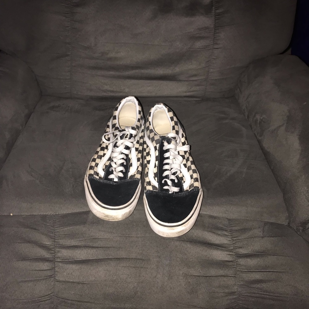 white and black vans